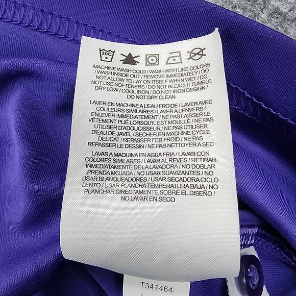 Clemson Tigers University Shirt Mens Medium Purple Polo Nike Dri Fit Performance - Picture 15 of 16